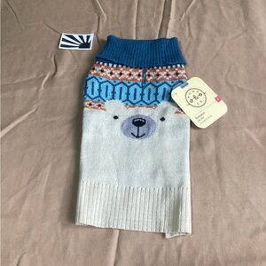 Bond & Co Nord Blue Bear Dog Sweater XS